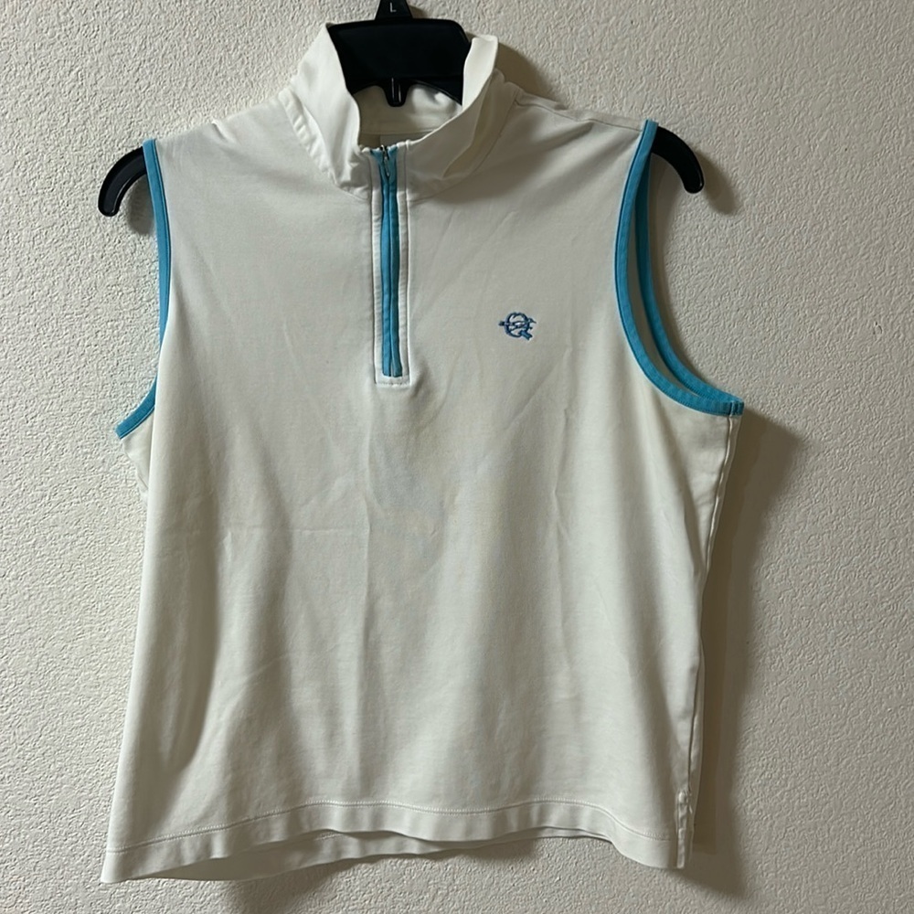 Ashworth Sleeveless Golf Vest 1/4 Zipper Sport Shirt‎